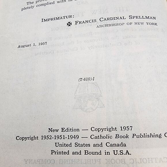 1957 New Catholic Edition Illustrated Holy Bible Genuine Leather Gilted Pages - Picture 13 of 13